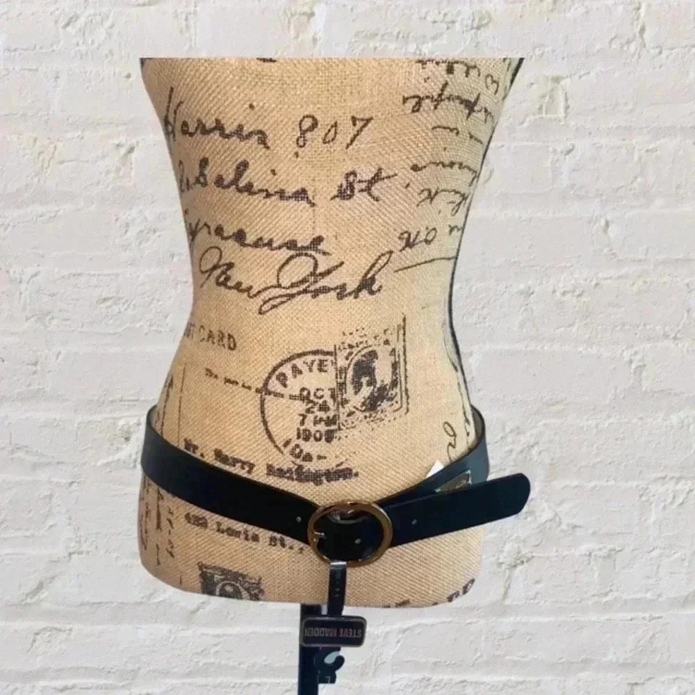 Steve Madden Black/Silver Belt